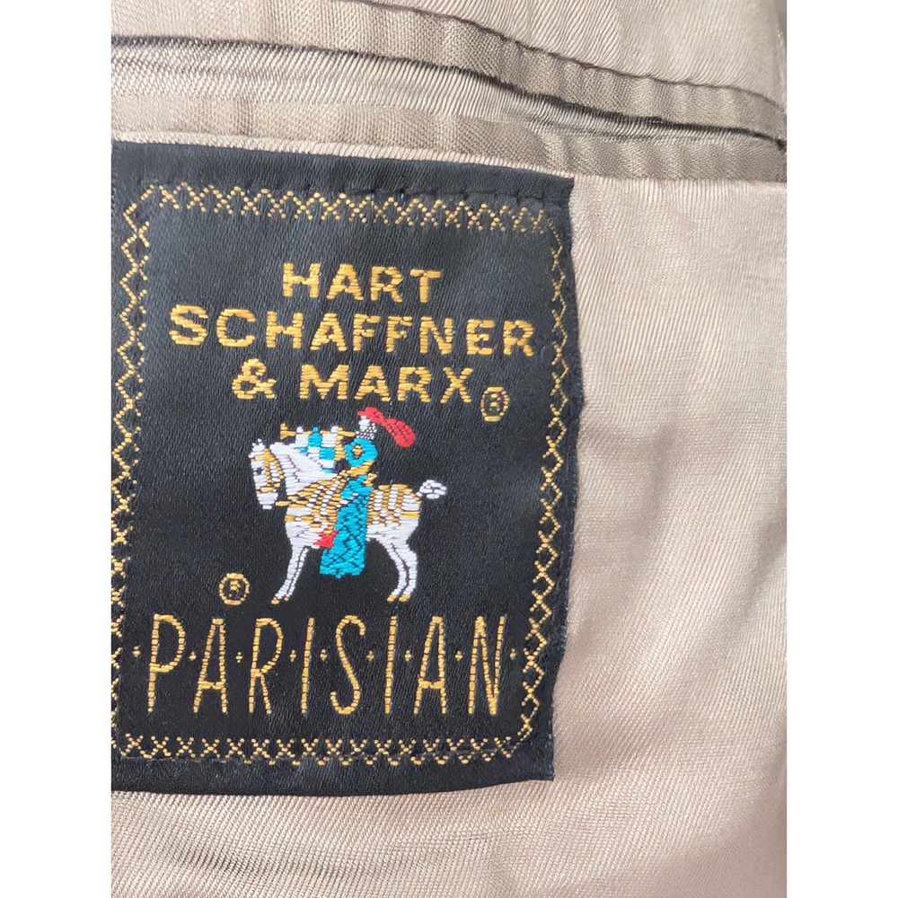 Hart Schaffner Marx Parisian Mens Gray Blazer Pure‎ Silk Silfino 48L - Picture 3 of 5